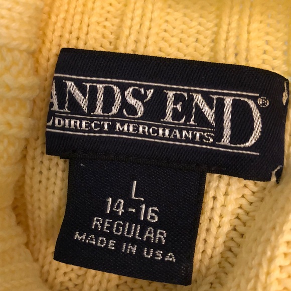 Lands End Sweater Size 14-16 100% Cotton - Picture 4 of 5